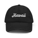 Cursive Hawaii Distressed Dad Hat