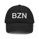 BZN Bozeman Airport Code Distressed Dad Hat
