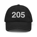 205 Alabama Area Code Distressed Dad Hat