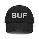 BUF Buffalo NY Airport Code Distressed Dad Hat