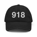 918 Tulsa Area Code Distressed Dad Hat