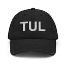 TUL Tulsa Airport Code Distressed Dad Hat