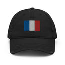 France Flag Distressed Dad Hat