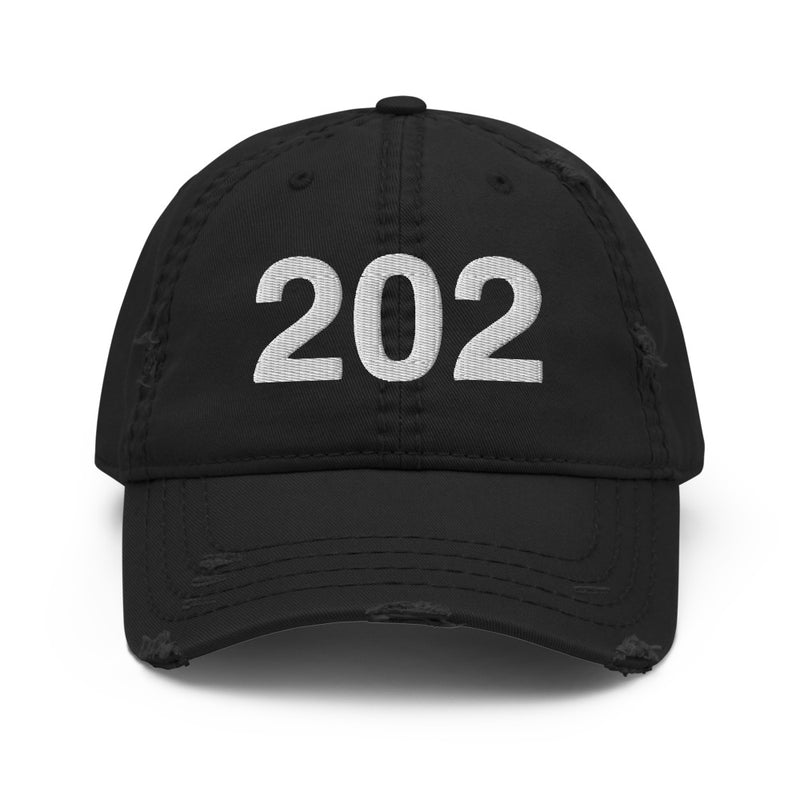 202 Washington DC Area Code Distressed Dad Hat