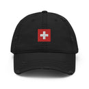 Switzerland Flag Distressed Dad Hat