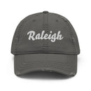 Script Raleigh NC Distressed Dad Hat