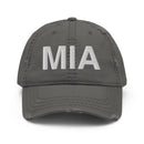 MIA Miami FL Airport Code Distressed Dad Hat