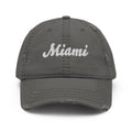 Script Miami FL Distressed Dad Hat