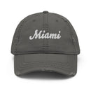 Script Miami FL Distressed Dad Hat