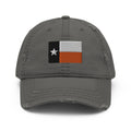 Orange Texas Flag Distressed Dad Hat