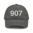 907 Alaska Area Code Distressed Dad Hat