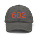 Orange and Purple 602 Phoenix Area Code Distressed Dad Hat