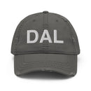 DAL Dallas Airport Code Distressed Dad Hat