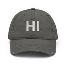 Hawaii HI Distressed Dad Hat