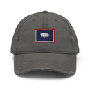 Wyoming Flag Distressed Dad Hat