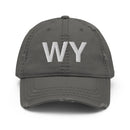 Wyoming WY Distressed Dad Hat