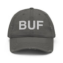 BUF Buffalo NY Airport Code Distressed Dad Hat
