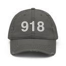918 Tulsa Area Code Distressed Dad Hat