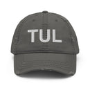 TUL Tulsa Airport Code Distressed Dad Hat