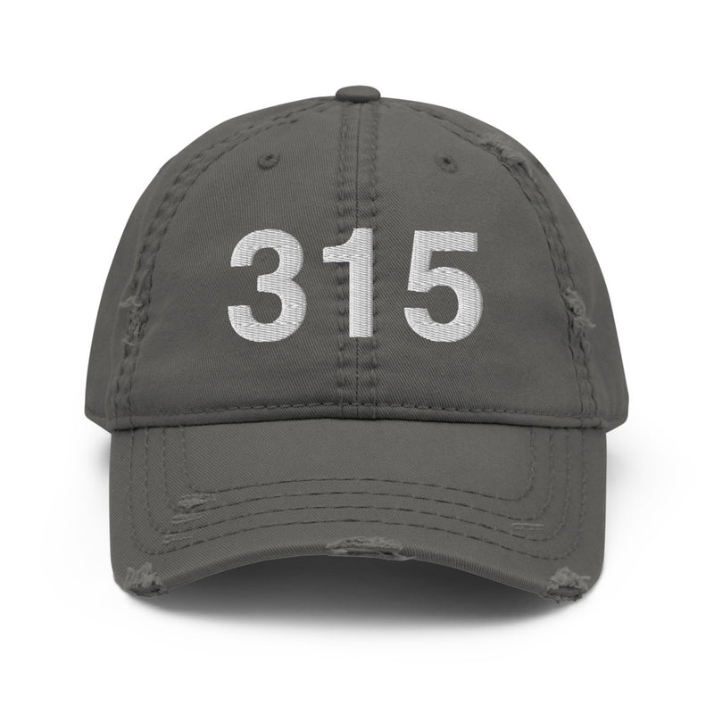315 Upstate NY Area Code Distressed Dad Hat