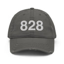 828 Asheville NC Area Code Distressed Dad Hat.