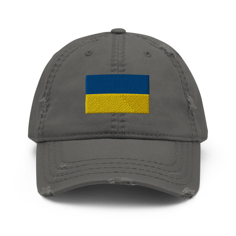 Flag of Ukraine Distressed Dad Hat