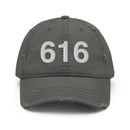 616 Grand Rapids MI Distressed Dad Hat