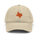 Orange Texas Distressed Dad Hat