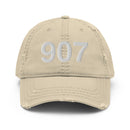 907 Alaska Area Code Distressed Dad Hat