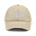 DEN Denver Airport Code Distressed Dad Hat