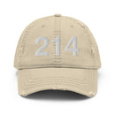 214 Dallas Area Code Distressed Dad Hat
