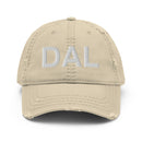 DAL Dallas Airport Code Distressed Dad Hat