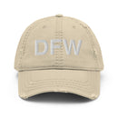 DFW Dallas Fort Worth Airport Code Distressed Dad Hat