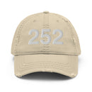 252 Outer Banks NC Area Code Distressed Dad Hat