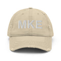 MKE Milwaukee Airport Code Distressed Dad Hat