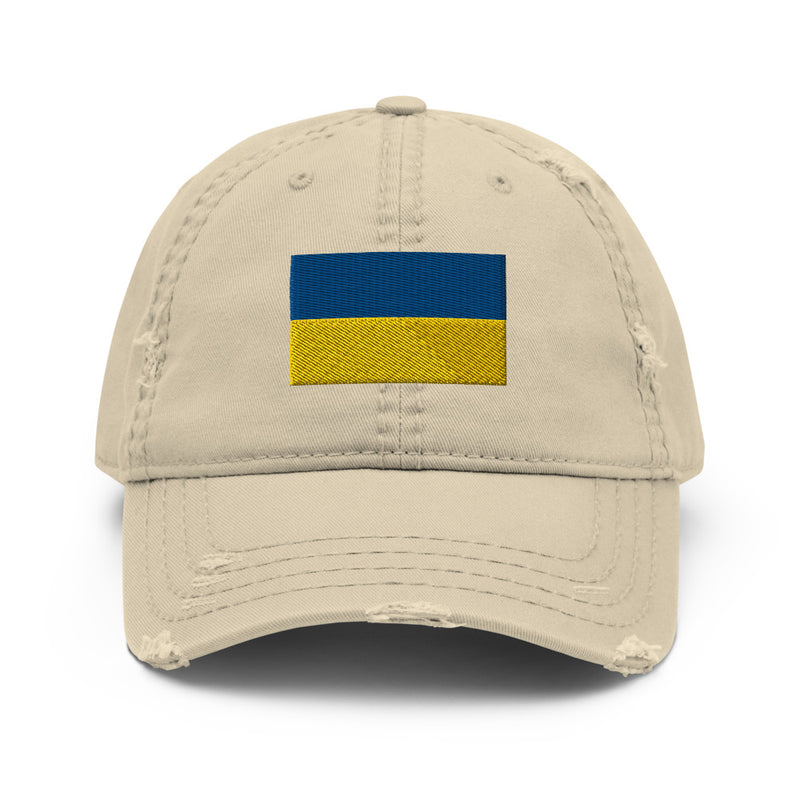 Flag of Ukraine Distressed Dad Hat