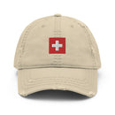 Switzerland Flag Distressed Dad Hat