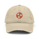 Orange Knoxville Tennessee Flag Distressed Dad Hat