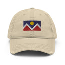 Denver Colorado Flag Distressed Dad Hat