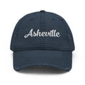 Script Asheville Distressed Dad Hat