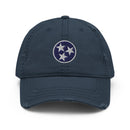 Tennessee Tri Star Flag Distressed Dad Hat