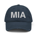 MIA Miami FL Airport Code Distressed Dad Hat