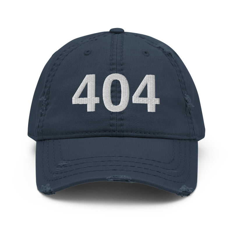 404 Atlanta Area Code Distressed Dad Hat
