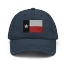 Black and Red Texas Flag Distressed Dad Hat