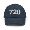 720 Denver Area Code Distressed Dad Hat