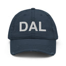 DAL Dallas Airport Code Distressed Dad Hat