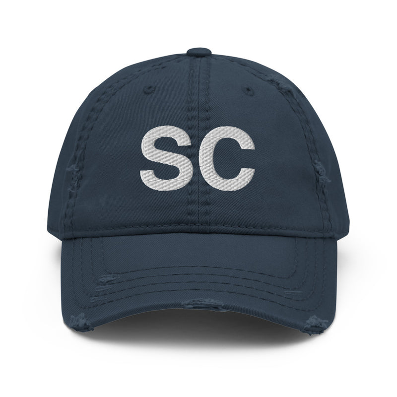 South Carolina SC Distressed Dad Hat