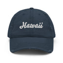 Cursive Hawaii Distressed Dad Hat