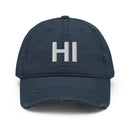 Hawaii HI Distressed Dad Hat