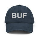 BUF Buffalo NY Airport Code Distressed Dad Hat